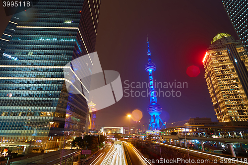 Image of Oriental Pearl Tower at night