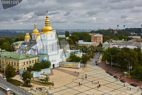 Image of Kyiv, Ukraine - September 7, 2013: View of St. Mikhail\'s minster chapel.