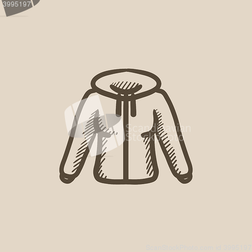 Image of Hoodie sketch icon.