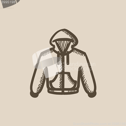 Image of Hoodie sketch icon.