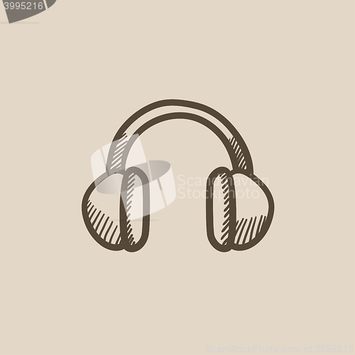Image of Headphone sketch icon.