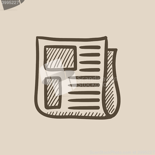 Image of Newspaper sketch icon.