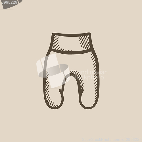 Image of Baby romper sketch icon.