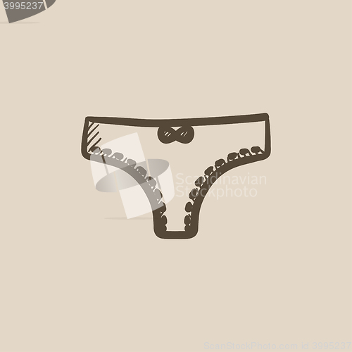 Image of Panties sketch icon.