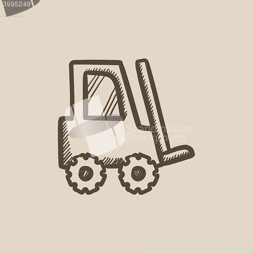 Image of Forklift sketch icon.