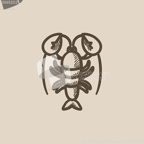 Image of Lobster sketch icon.