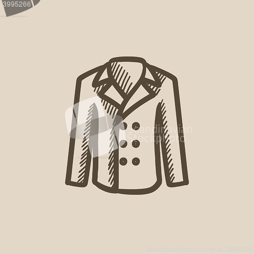 Image of Male coat sketch icon.