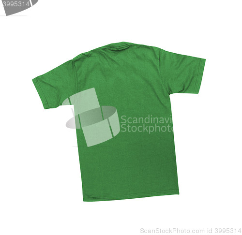 Image of Green T-shirt isolated on white background