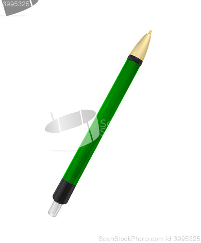 Image of Close up of green pen isolated