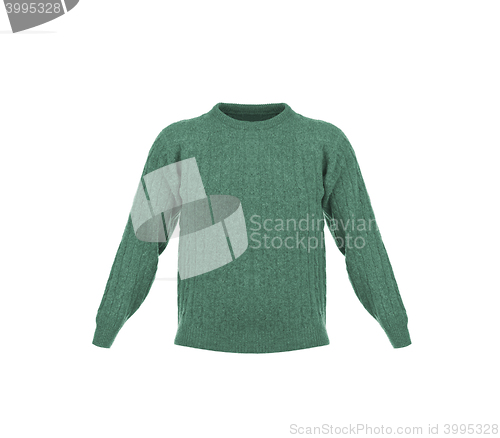 Image of Knitted green jacket for the baby