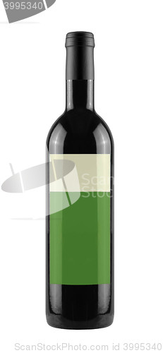 Image of wine bottle isolated on a white background