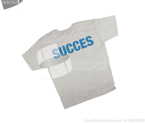 Image of succes  t-shirt isolated on white