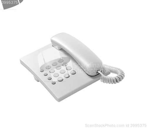 Image of white Home Phone Isolated