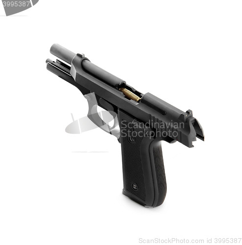 Image of Handgun with loaded bullet