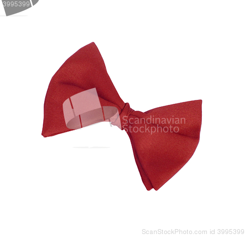 Image of Red tie-bow isolated on white