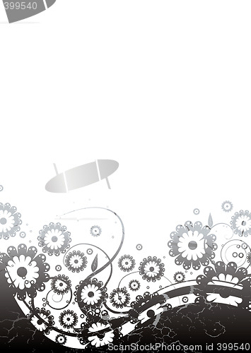 Image of floral silver gothic