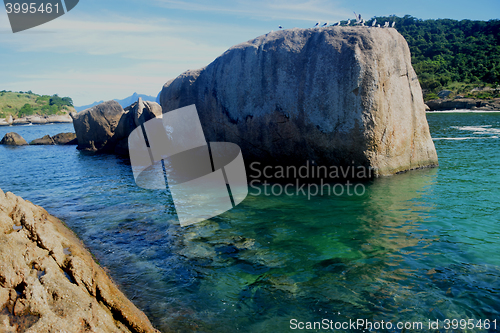 Image of Crystalline sea beach in Niteroi, Rio de Janeiro, Brazil