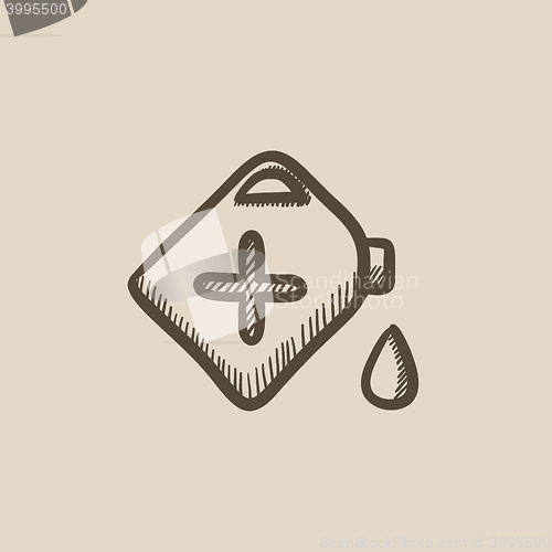 Image of Gas container sketch icon.