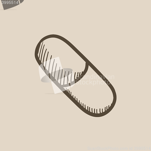 Image of Capsule pill sketch icon.