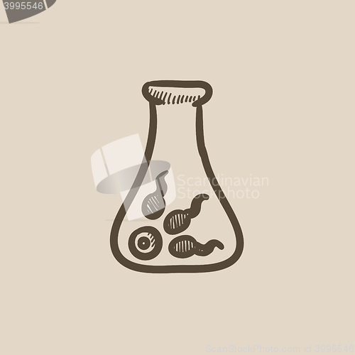 Image of In vitro fertilisation sketch icon.