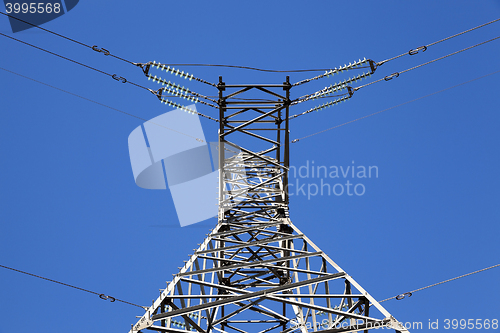 Image of High-voltage poles, close-up