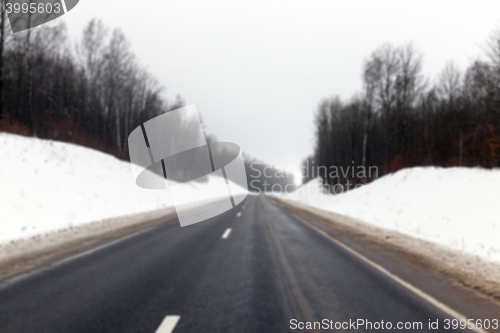 Image of road in the winter