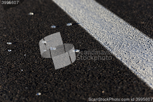 Image of glass on the pavement