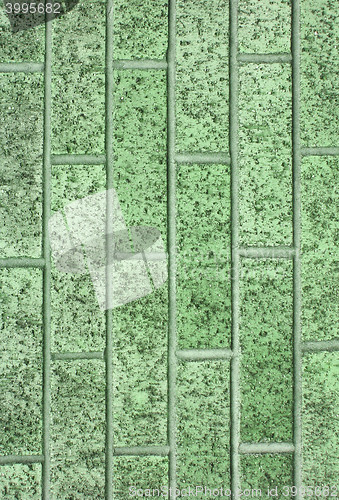 Image of Green brick wall