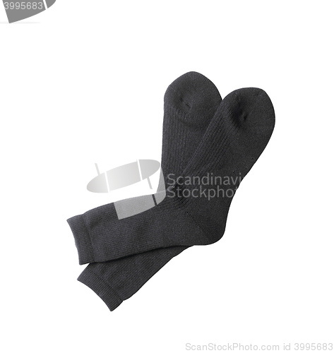 Image of black socks on a white background