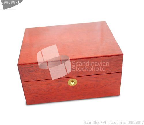 Image of Wooden box on white background