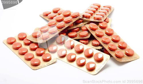 Image of Packs of pills isolated on white