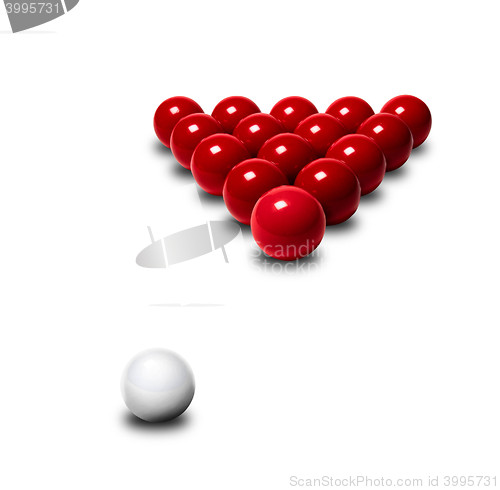 Image of Red snooker balls