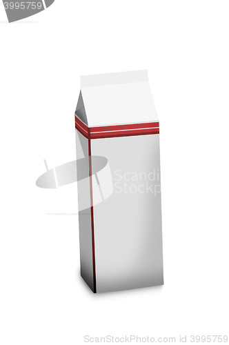 Image of big clear tetra pack isolated