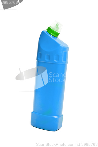 Image of bottle of blue plastic cleaner