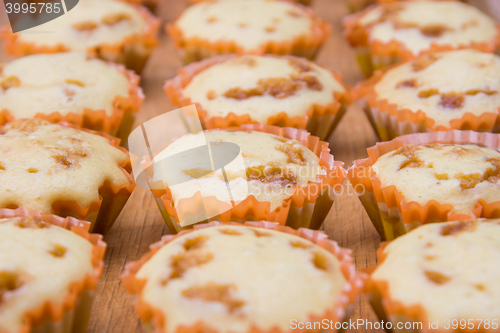 Image of Close-up of freshly baked cakes with condensed milk