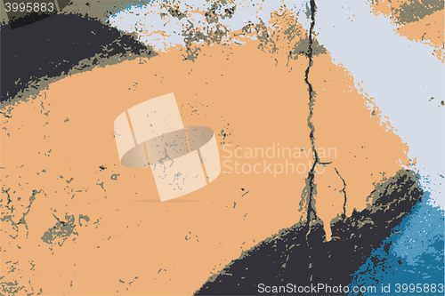 Image of old paint wall vector illustration