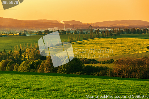 Image of Beautiful spring rural landscape