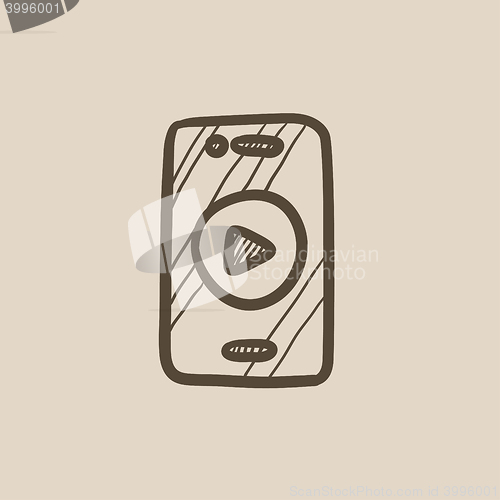 Image of Smartphone sketch icon.