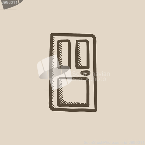 Image of Front door sketch icon.