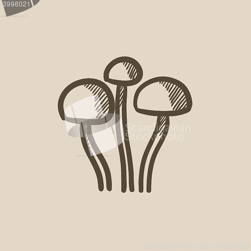 Image of Mushroom sketch icon.