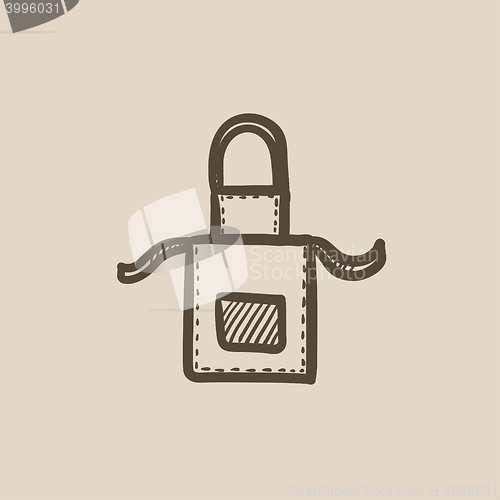 Image of Kitchen apron sketch icon.
