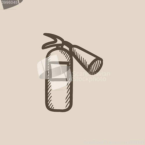 Image of Fire extinguisher sketch icon.