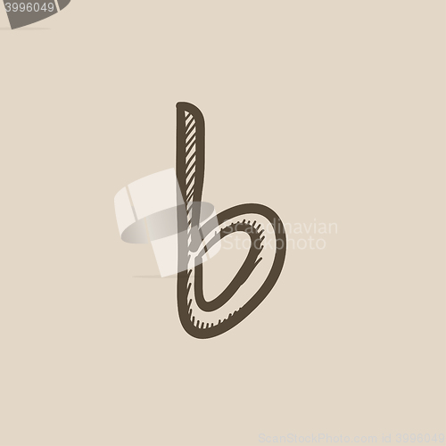 Image of Musical note sketch icon.