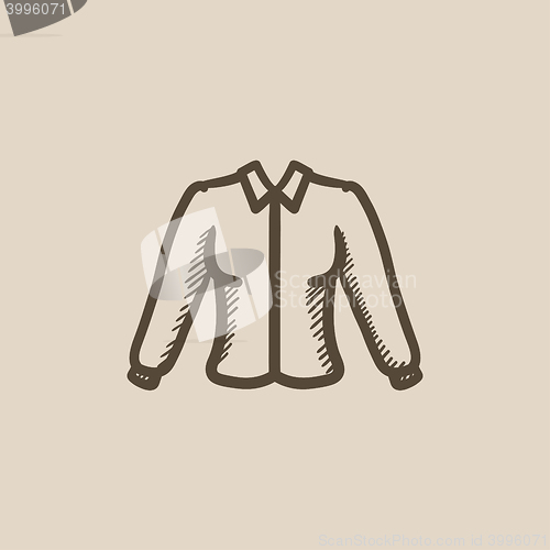 Image of Female blouse sketch icon.