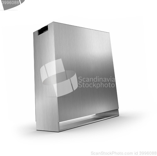 Image of metal box isolated on white