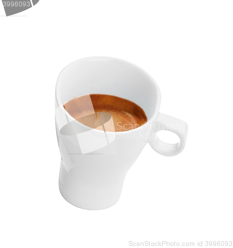 Image of espresso coffee in a white cup