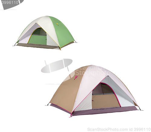 Image of isolated camping tents