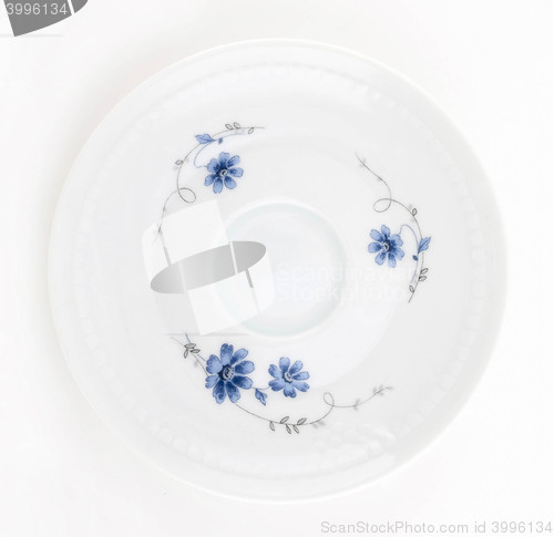 Image of Ornamented plate on white