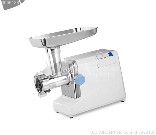 Image of Modern electric meat grinder isolated over white background