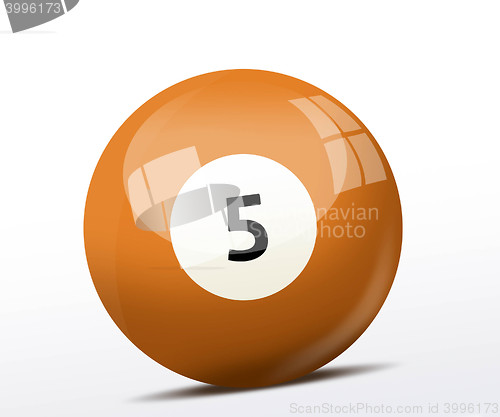 Image of Number five billiard ball